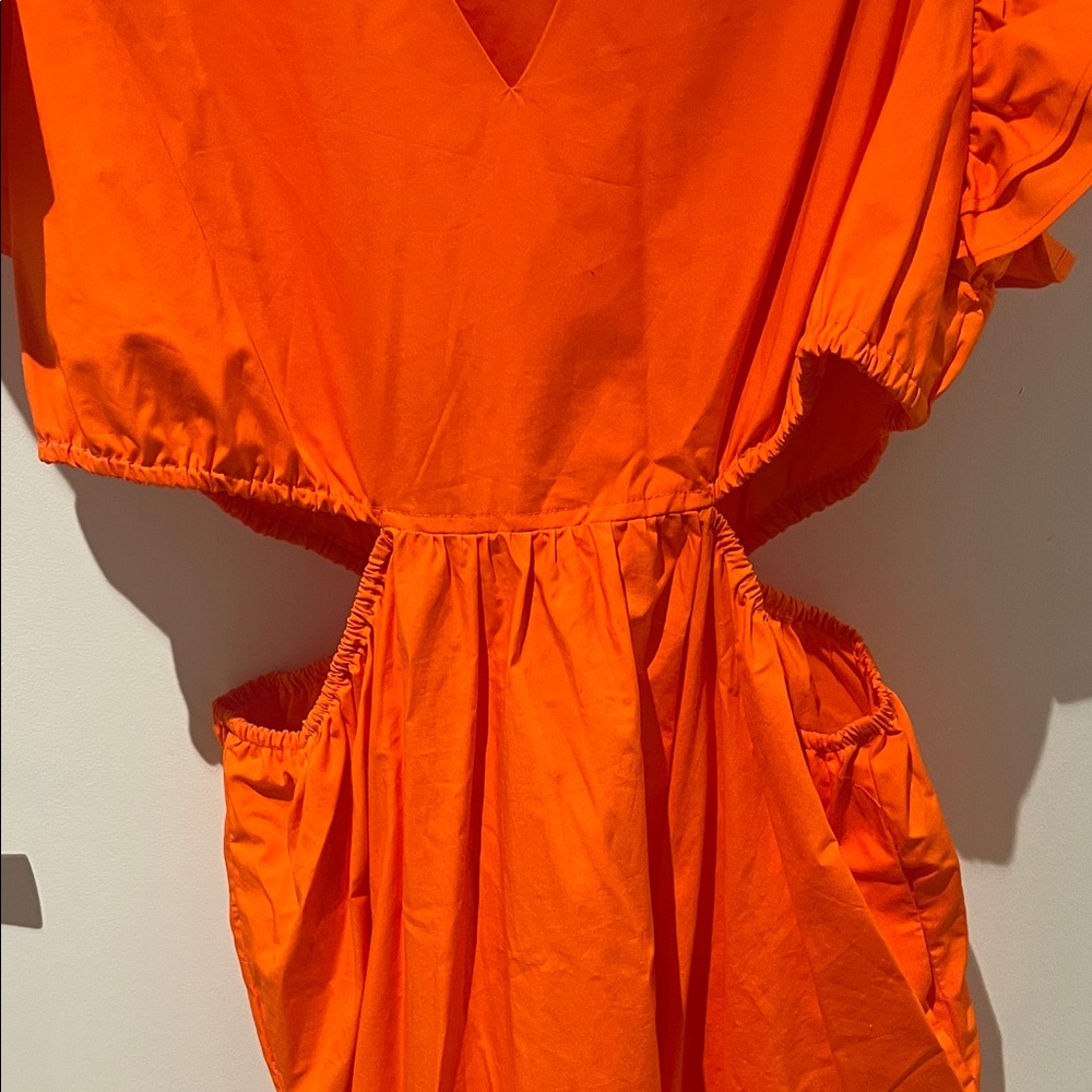 a new day Bright Orange side cut out Dress - Picture 5 of 7